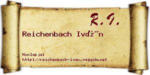 Reichenbach Iván névjegykártya